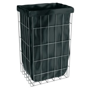 Kosz siatkowy stojący o poj. 47 l, wykonany z prętów ze stali nierdzewnej