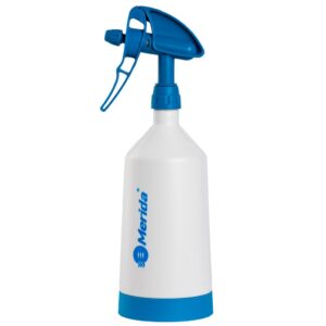 Butelka MERIDA 360° ze spryskiwaczem dwustronnym niebieska 1 l wyskalowana