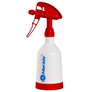 Butelka MERIDA 360° ze spryskiwaczem dwustronnym czerwona 0,5 l wyskalowana