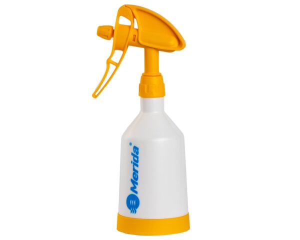 Butelka MERIDA 360° ze spryskiwaczem dwustronnym żółta 0,5 l wyskalowana Butelka MERIDA 360° ze spryskiwaczem dwustronnym żółta 0,5 l wyskalowana