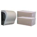 Podajnik ręczników MERIDA LUX CUT za 100 PLN z 2 kartonami ręczników TOP AUTOMATIC