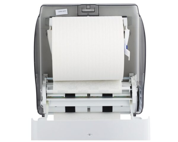 MERIDA LUX CUT mechaniczny podajnik ręczników papierowych w rolach MAXI BIAŁY MERIDA LUX CUT mechaniczny podajnik ręczników papierowych w rolach MAXI BIAŁY