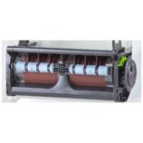 MERIDA SOLID CUT mechaniczny podajnik ręczników papierowych w rolach AUTOMATIC MAXI, front pełen biały - mat, tył transparentny jasny - mat