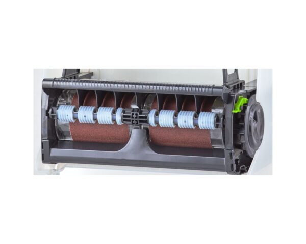 MERIDA SOLID CUT mechaniczny podajnik ręczników papierowych w rolach AUTOMATIC MAXI, front pełen biały - mat, tył transparentny jasny - mat MERIDA SOLID CUT mechaniczny podajnik ręczników papierowych w rolach AUTOMATIC MAXI, front pełen biały - mat, tył transparentny jasny - mat