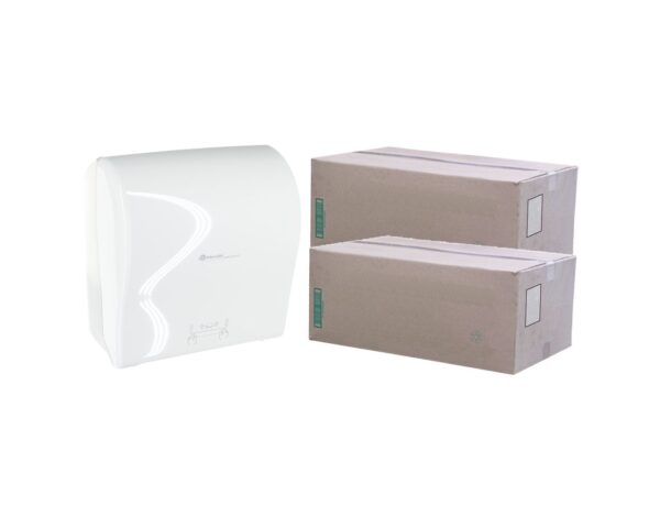 Podajnik ręczników MERIDA SOLID za 75 zł netto przy zakupie 2 kartonów ręczników AUTOMATIC