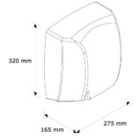 Elektryczna suszarka do rąk MEDIFLOW - obudowa metalowa, STAL POLEROWANA