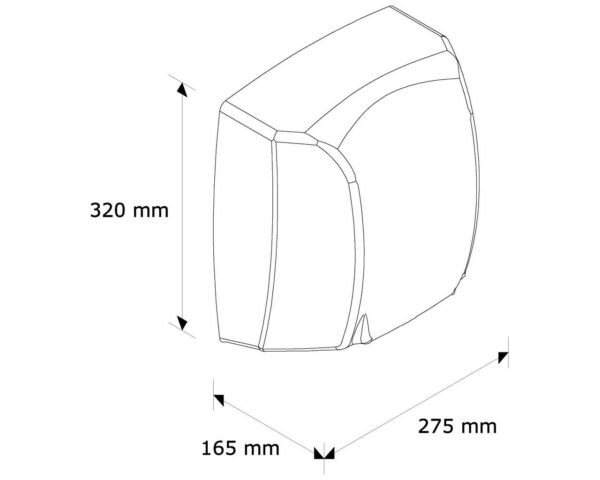 Elektryczna suszarka do rąk MEDIFLOW - obudowa metalowa, STAL POLEROWANA Elektryczna suszarka do rąk MEDIFLOW - obudowa metalowa, STAL POLEROWANA
