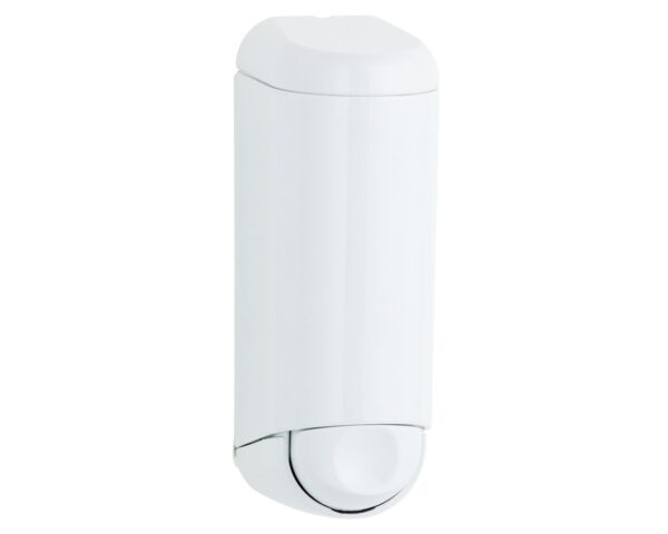 Dozownik mydła w płynie MINI pojemność zbiornika 170 ml, z tworzywa, biały Dozownik mydła w płynie MINI pojemność zbiornika 170 ml, z tworzywa, biały