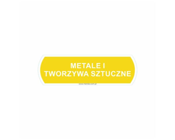 NAKLEJKA NA KOSZ DO SEGREGACJI - METAL TWORZYWA SZTUCZNE, DUŻA, WYMIAR 14,5 X 4,4 CM NAKLEJKA NA KOSZ DO SEGREGACJI - METAL TWORZYWA SZTUCZNE, DUŻA, WYMIAR 14,5 X 4,4 CM