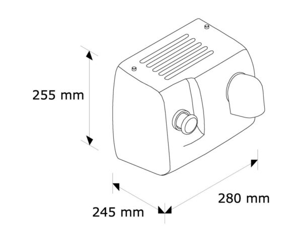 Elektryczna suszarka do włosów E85H - basenowa, obudowa żeliwna, emaliowana, kolor BIAŁY Elektryczna suszarka do włosów E85H - basenowa, obudowa żeliwna, emaliowana, kolor BIAŁY