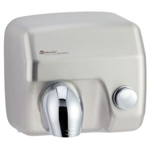 Elektryczna suszarka do rąk SANIFLOW PLUS z przyciskiem - obudowa metalowa , STAL MATOWA