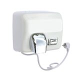 Suszarka do rąk STARFLOW PLUS z przyciskiem, metalowa, BIAŁA