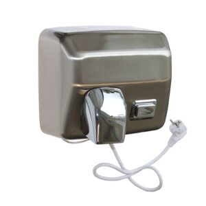 Suszarka do rąk STARFLOW PLUS z przyciskiem, STAL MATOWA