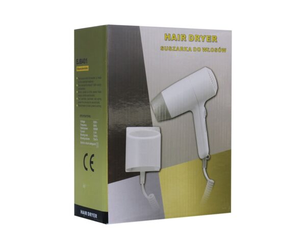 Suszarka do włosów hotelowa, tworzywo sztuczne, biała Suszarka do włosów hotelowa, tworzywo sztuczne, biała