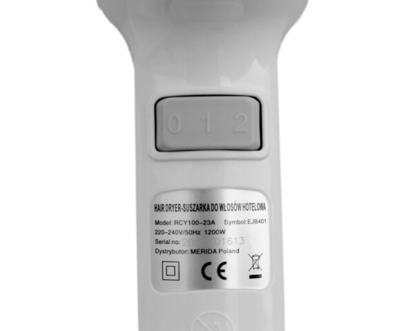 Suszarka do włosów hotelowa, tworzywo sztuczne, biała Suszarka do włosów hotelowa, tworzywo sztuczne, biała