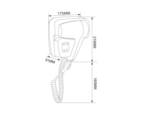Suszarka do włosów hotelowa, tworzywo sztuczne, biała Suszarka do włosów hotelowa, tworzywo sztuczne, biała