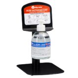 Blatowy stojak do dezynfekcji rąk MIKRO do butelki 300 ml z pompką, czarny