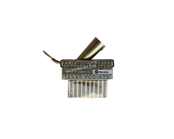 Szczotka do fug z metalowym włosiem i uchwytem na kij, TARAS, PODJAZD, do użytku na zewnątrz Szczotka do fug z metalowym włosiem i uchwytem na kij, TARAS, PODJAZD, do użytku na zewnątrz