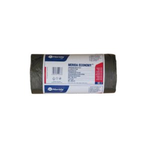 Jednorazowe worki na śmieci MERIDA ECONOMY, 60 x 90 cm, pojemność 70 l, rolka 50 szt., CZARNE