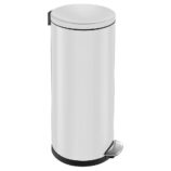 Kosz pedałowy TOP SILENT LUNA, pojemność 30 l, metalowy, biały