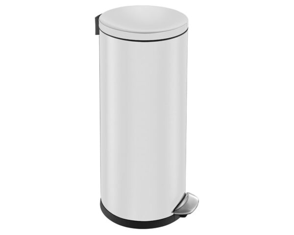 Kosz pedałowy TOP SILENT LUNA, pojemność 30 l, metalowy, biały Kosz pedałowy TOP SILENT LUNA, pojemność 30 l, metalowy, biały