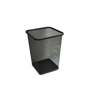 Kosz biurowy siatkowy czarny, stal lakierowana, pojemność 10 l