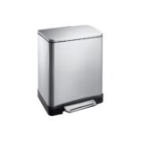 Kosz prostokątny CUBE, pojemność 20 l, stal matowa