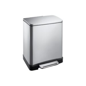 Kosz prostokątny CUBE, pojemność 20 l, stal matowa