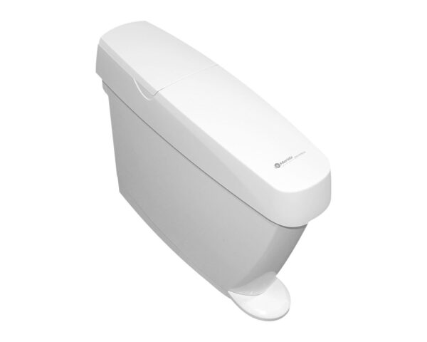 Kosz pedałowy na podpaski higieniczne, biały, pojemność 15 l, tworzywo sztuczne Kosz pedałowy na podpaski higieniczne, biały, pojemność 15 l, tworzywo sztuczne