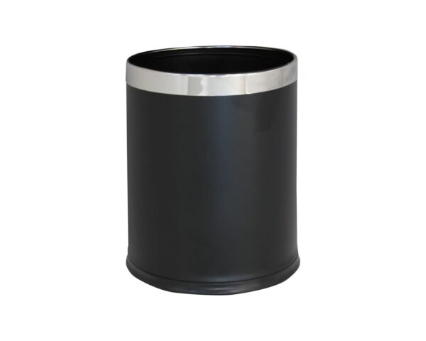 Kosz metalowy otwarty czarny, o pojemności 10 l Kosz metalowy otwarty czarny, o pojemności 10 l