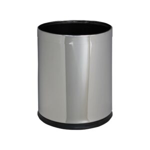 Kosz ze stali nierdzewnej otwarty polerowany, o pojemności 10 l
