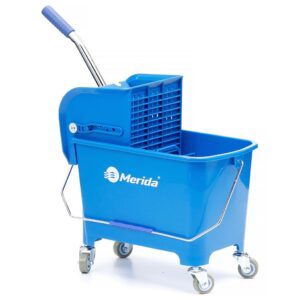 Wiadro 17l na kółkach samoskrętnych z wyciskarką i prasą do mopów