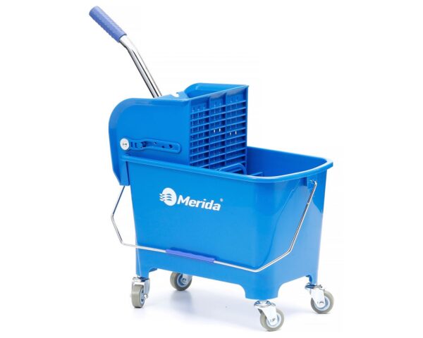 Wiadro 17l na kółkach samoskrętnych z wyciskarką i prasą do mopów Wiadro 17l na kółkach samoskrętnych z wyciskarką i prasą do mopów