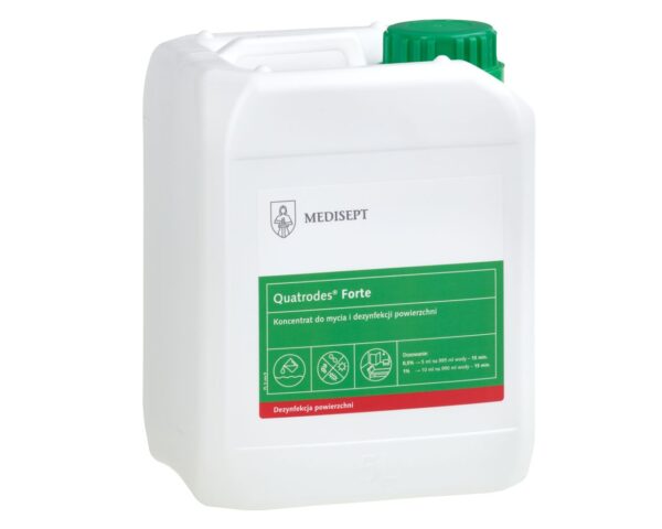 Quatrodes Forte koncentrat do mycia i dezynfekcji powierzchni, kanister 5 l Quatrodes Forte koncentrat do mycia i dezynfekcji powierzchni, kanister 5 l