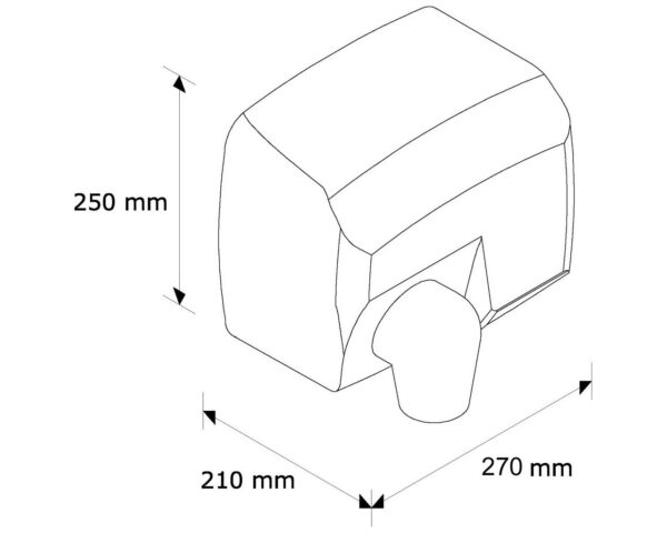 Elektryczna suszarka do rąk SANIFLOW PLUS - obudowa metalowa, STAL POLEROWANA Elektryczna suszarka do rąk SANIFLOW PLUS - obudowa metalowa, STAL POLEROWANA