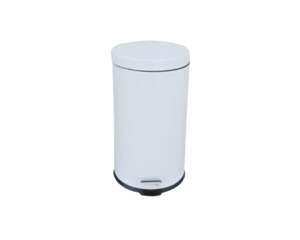 Kosz pedałowy KLASIK o poj. 20 l, metalowy, biały Kosz pedałowy KLASIK o poj. 20 l, metalowy, biały