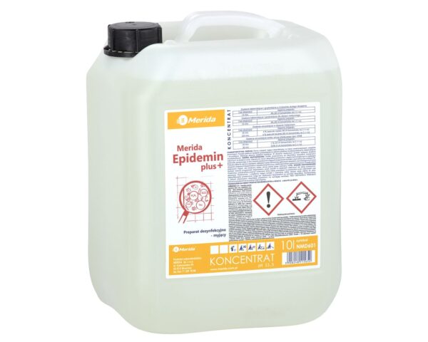 MERIDA EPIDEMIN PLUS + preparat dezynfekcyjno-myjący 10 l MERIDA EPIDEMIN PLUS + preparat dezynfekcyjno-myjący 10 l