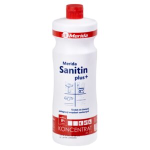 MERIDA SANITIN PLUS kwaśny środek do bieżącej pielęgnacji urządzeń sanitarnych, butelka 1 l