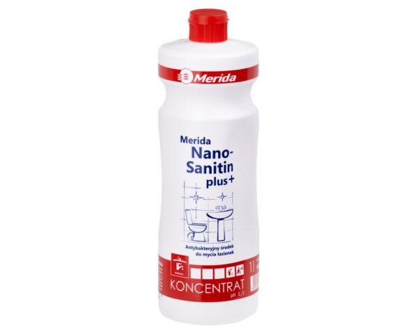 MERIDA NANO SANITIN PLUS środek do mycia pomieszczeń i urządzeń sanitarnych, butelka 1 l MERIDA NANO SANITIN PLUS środek do mycia pomieszczeń i urządzeń sanitarnych, butelka 1 l