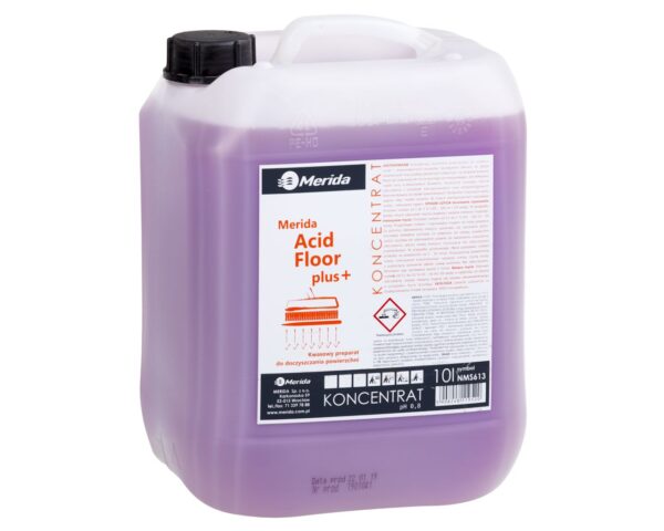 MERIDA ACIDFLOOR PLUS 10 l, środek kwasowy do czyszczenia gresu i płytek antypoślizgowych MERIDA ACIDFLOOR PLUS 10 l, środek kwasowy do czyszczenia gresu i płytek antypoślizgowych