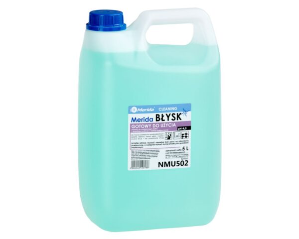 MERIDA BŁYSK płyn do czyszczenia powierzchni wodoodpornych, do codziennego użytku, kanister5 l MERIDA BŁYSK płyn do czyszczenia powierzchni wodoodpornych, do codziennego użytku, kanister5 l