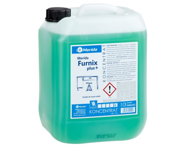 MERIDA FURNIX PLUS środek do mycia mebli matowych i z połyskiem, kanister 10 l MERIDA FURNIX PLUS środek do mycia mebli matowych i z połyskiem, kanister 10 l