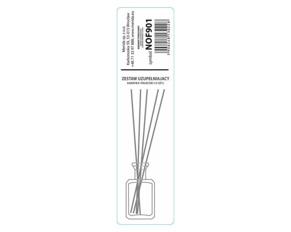 Zestaw uzupełniający - karafka i pałeczki (12 szt.)