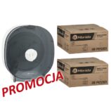 Pojemnik na cztery rolki papieru toaletowego bez gilzy MERIDA ONE biały za 75 zł netto przy zakupie 2 kartonów papiery toaletowego MERIDA ECONOMY (36 x 125 m = 4500 m, 18 000 listków)