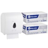 Mechaniczny podajnik ręczników MERIDA TOP szary za 75 zł netto przy zakupie 2 kartonów ręczników MERIDA CLASSIC AUTOMATIC RAB301 (12 x 250 m = 3 000 m, 12 500 listków)