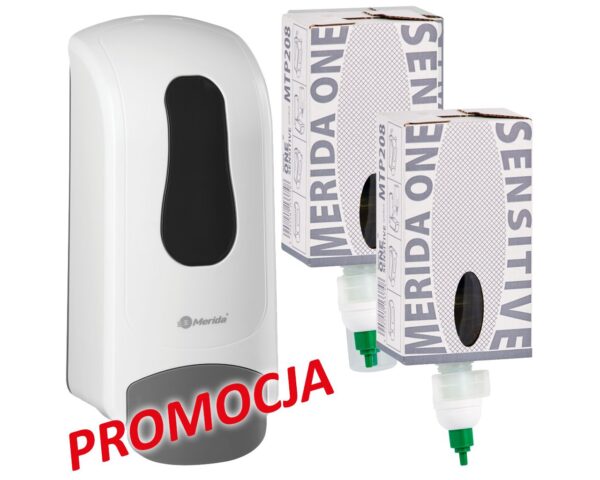 Dozownik mydła w pianie MERIDA ONE i 2 wkłady z mydłem MERIDA ONE SENSITIVE ICE BLUE Dozownik mydła w pianie MERIDA ONE i 2 wkłady z mydłem MERIDA ONE SENSITIVE ICE BLUE