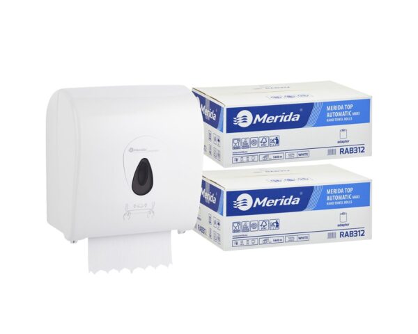 Mechaniczny podajnik ręczników MERIDA TOP szary za 75 zł netto przy zakupie 2 kartonów ręczników MERIDA TOP AUTOMATIC RAB312 (12 x 240 m = 2 800 m, 10 656 listków) Mechaniczny podajnik ręczników MERIDA TOP szary za 75 zł netto przy zakupie 2 kartonów ręczników MERIDA TOP AUTOMATIC RAB312 (12 x 240 m = 2 800 m, 10 656 listków)