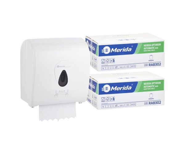 Mechaniczny podajnik ręczników MERIDA TOP szary za 75 zł netto przy zakupie 2 kartonów ręczników MERIDA OPTIMUM AUTOMATIC RAB302 (12 x 250 m = 3 000 m, 11 100 listków) Mechaniczny podajnik ręczników MERIDA TOP szary za 75 zł netto przy zakupie 2 kartonów ręczników MERIDA OPTIMUM AUTOMATIC RAB302 (12 x 250 m = 3 000 m, 11 100 listków)