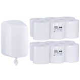 Pojemnik na ręczniki w roli MERIDA HARMONY za 25 zł netto przy zakupie 2 opakowań ręczników w roli MERIDA ECONOMY CENTER PULL MAXI REB701 (12 x 320 m = 3 840 m)