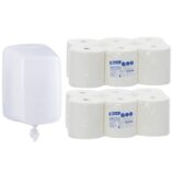 Pojemnik na ręczniki w roli MERIDA HARMONY za 25 zł netto przy zakupie 2 opakowań ręczników w roli MERIDA TOP CENTER PULL MAXI RTB708 (12 x 320 m = 3 840 m)